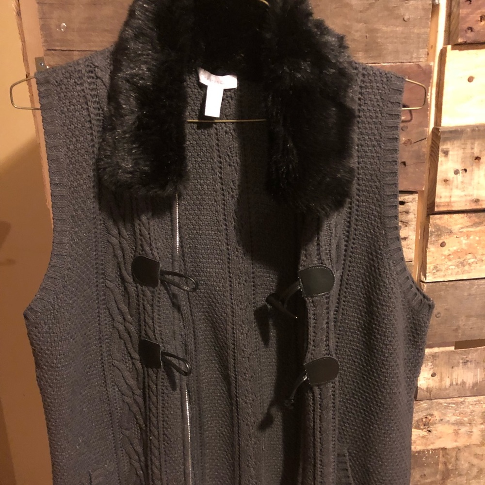 Grey sweater vest